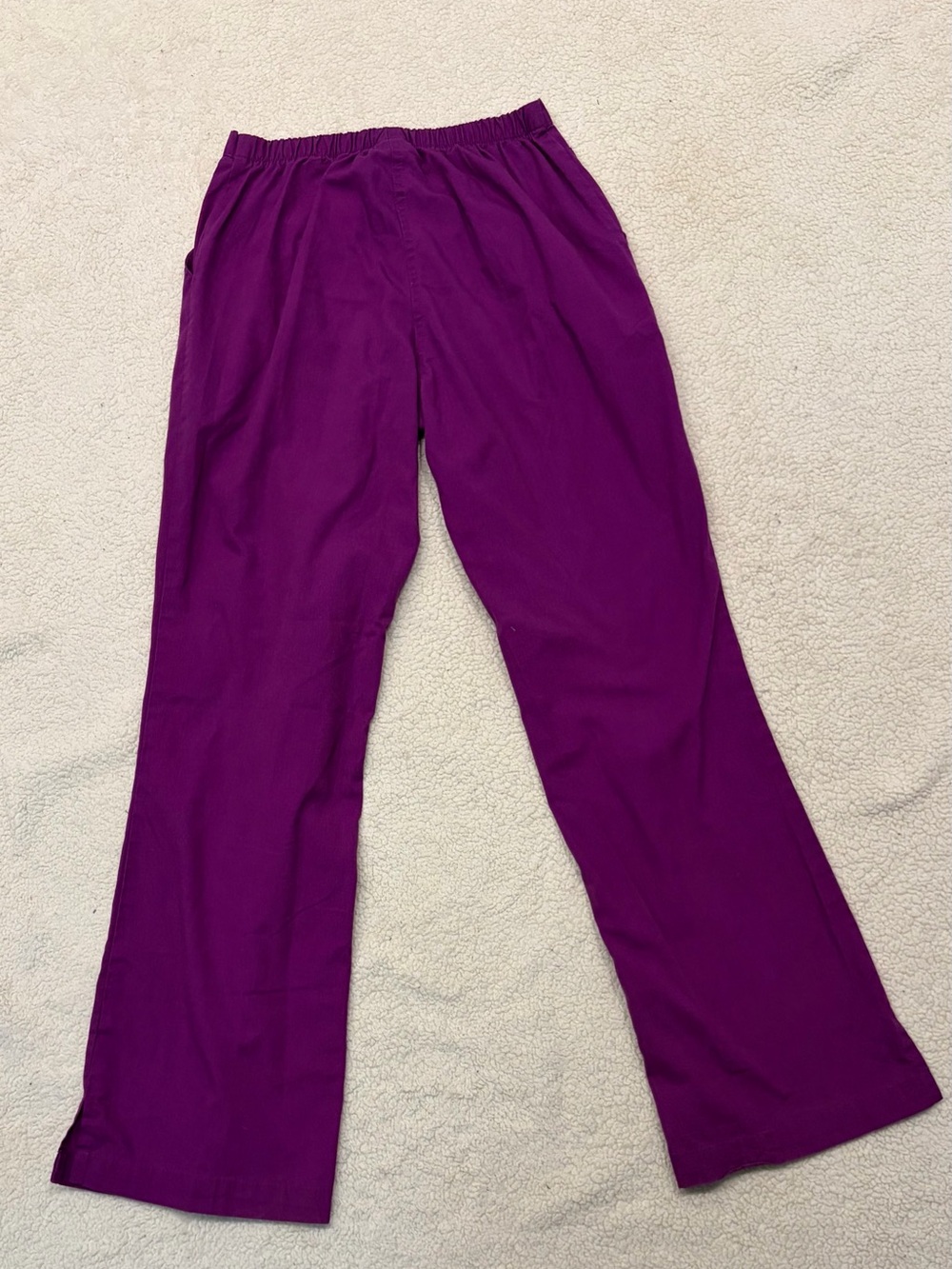 Barco Juniors Purple Floral & Solid Purple Scrub Set (Top & Pants) - Picture 6 of 10